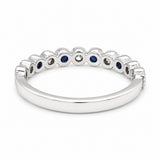 Sapphire & Diamond 1/2 Eternity Band