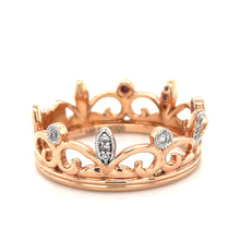 Rose Gold & Diamond Crown Ring