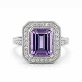 Amethyst & Diamond Ring