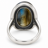 Sterling Silver Oval Labradorite Ring