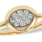Oval Cluster Diamond Ring