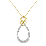Yellow Gold Diamond Pear Shape Necklace
