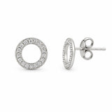 Diamond Circle Earrings