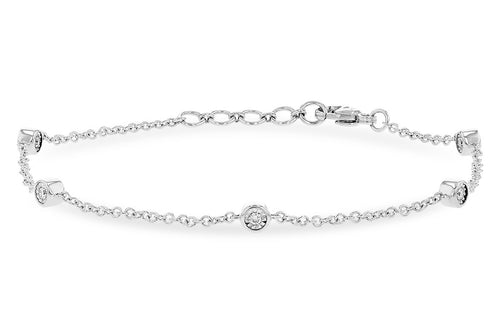 14KW Diamond Station Bracelet