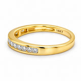 Yellow Gold Channel Set Diamond Band