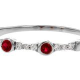 14K White Gold Ruby & Diamond Ring