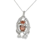 Sterling Silver Wire Wrapped Sunstone Necklace