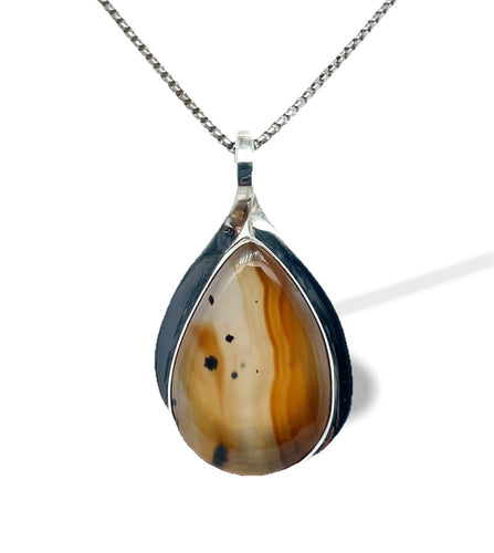 SS Montana Agate Pendant