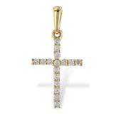 14KW Diamond Cross Pendant w/