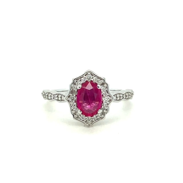 Victorian-Inspired Ruby & Diamond Ring