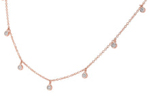 14KW Dangling Diamond Station Necklace