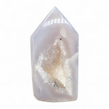 Agate Tower With Natural Druzy