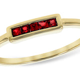 14K Yellow Gold Ruby Ring