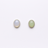 Ethiopian Opal Sterling Silver Stud Earrings