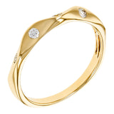Yellow Gold Diamond Wave Band