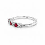 White Gold Ruby & Diamond Ring