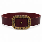 Boulder Mtn Bronze Belt Buckle w/ Leather Strap