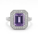 Amethyst & Diamond Ring