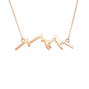 14KR Mountain Silhouette Necklace
