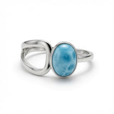 Oval Larimar Ring