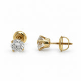 Yellow Gold Lab Grown Diamond Stud Earrings