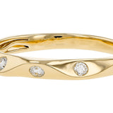 Yellow Gold Diamond Wave Band