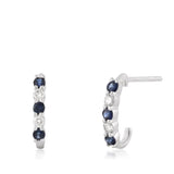 Sapphire & Diamond Half Hoop