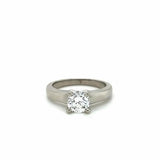 Platinum 1.01CT Round Brilliant Cut Diamond Engagement Ring