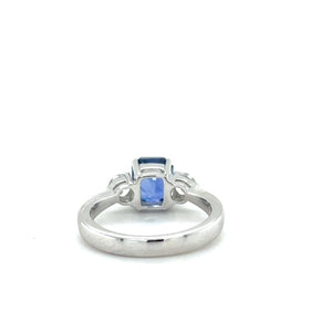 18KW 2.37 CT Sapphire & Diamond Ring