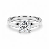 Platinum 1.01CT Round Brilliant Cut Diamond Engagement Ring