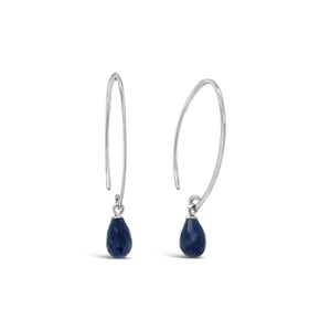 SS Simple Sweep Sapphire Earrings