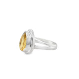 Pear Shape Citrine Ring
