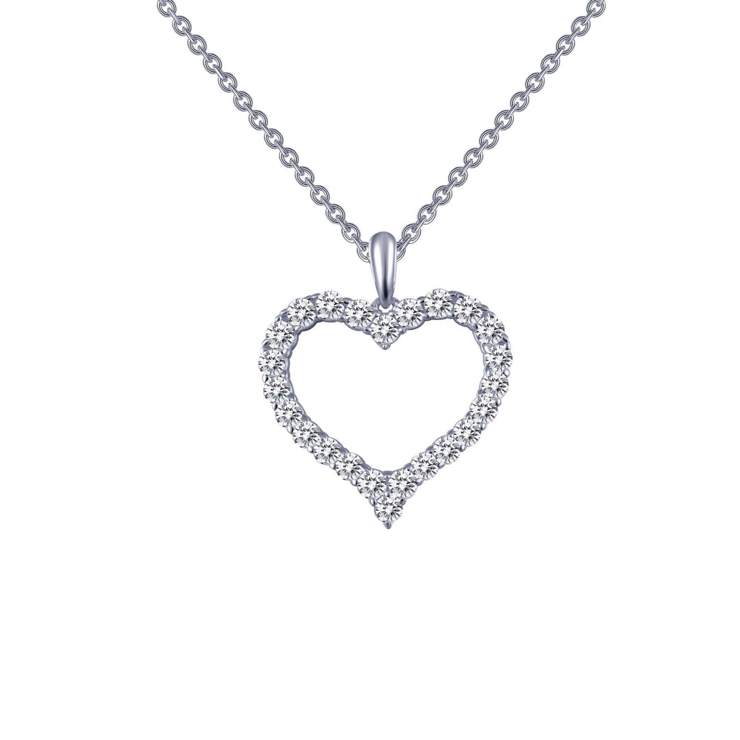 Simulated Diamond Heart Necklace