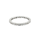 18K Baguette & Round Diamond Ring