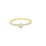 14 Karat Round Diamond Ring
