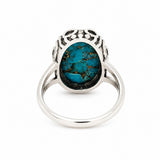Blue Copper Turquoise Oval Ring