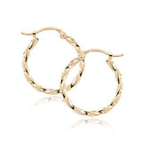 Twisted Tube Hoop Earrings