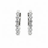 14K Diamond Inside Out Hoop Earrings