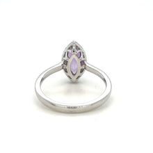 14KW Marquise Amethyst & Diamond Ring