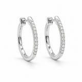 White Gold Diamond Hoop Earrings