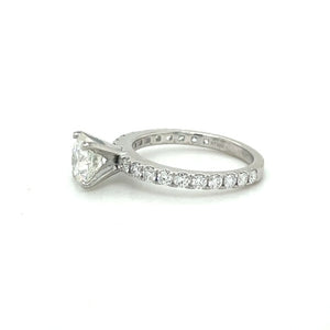 Classic-Style Platinum Diamond Engagement Ring