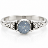 Sterling Silver Round Druzy Ring