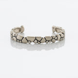 Platinum Boulder Cuff w/ 10 Diamonds