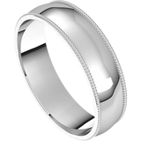 White Gold Milgrain Band