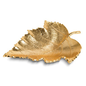 Gold-Tone Maple Leaf Tray