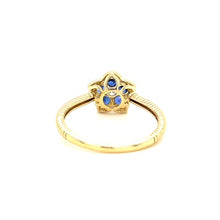 Sapphire Flower Gold Ring
