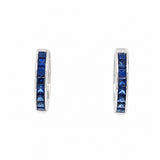18K Sapphire Huggies