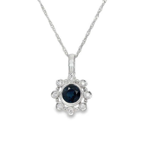 Sapphire & Diamond Necklace