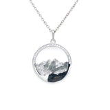 SS CZ Mountain Glacier Pendant w/ Chain