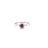 14KW Ruby w/ Diamond Halo